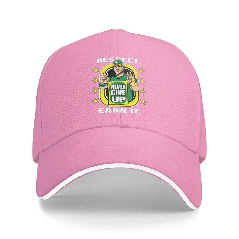 Yellow Wrestling Cena John White Custom Baseball Caps For Mens Unisex Male Beach Sunscreen Hat Snapback Cap