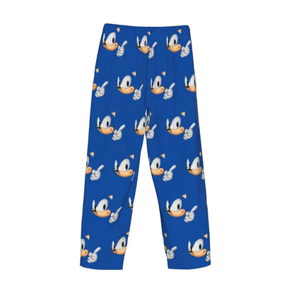 Custom Print Men's Soniced Pajama Pants Hedgehog Game Sleepwear Sleep Lounge Bottoms with Pockets