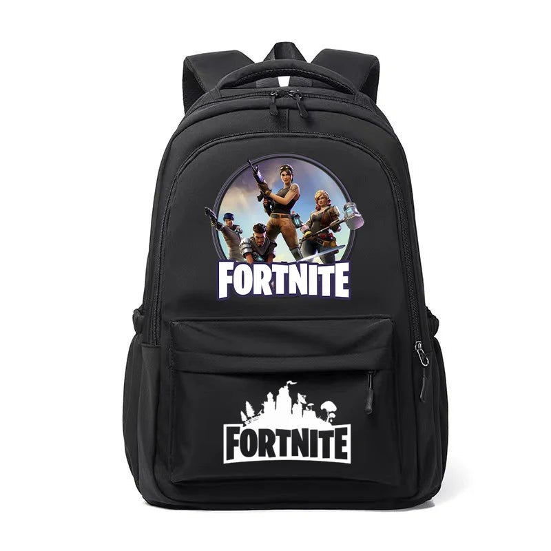 Fortnite-Kinderrucksack, tragbar, mit großem Fassungsvermögen, Schulranzen für Schüler, Schultertasche mit Cartoon-Print, Schulzubehör für Jungen, Geschenk