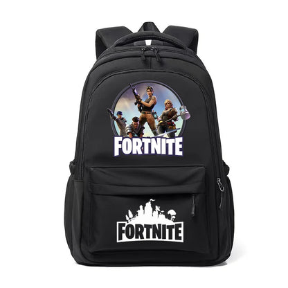 Fortnite-Kinderrucksack, tragbar, mit großem Fassungsvermögen, Schulranzen für Schüler, Schultertasche mit Cartoon-Print, Schulzubehör für Jungen, Geschenk