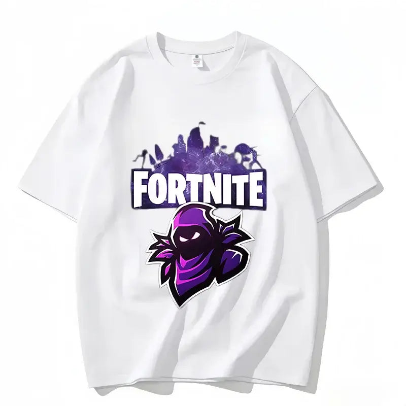 Fortnite Crew Neck T Shirt Unisex Adult Game Dance Fashion New Pure Cotton Short Sleeve Tops Perfect for Casual Wear Vacations