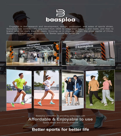 Baasploa Men Running Shoes Professional Training Women Carbon Plate Mesh Breathable Sneakers Male Lightweight Unisex Sport Shoes