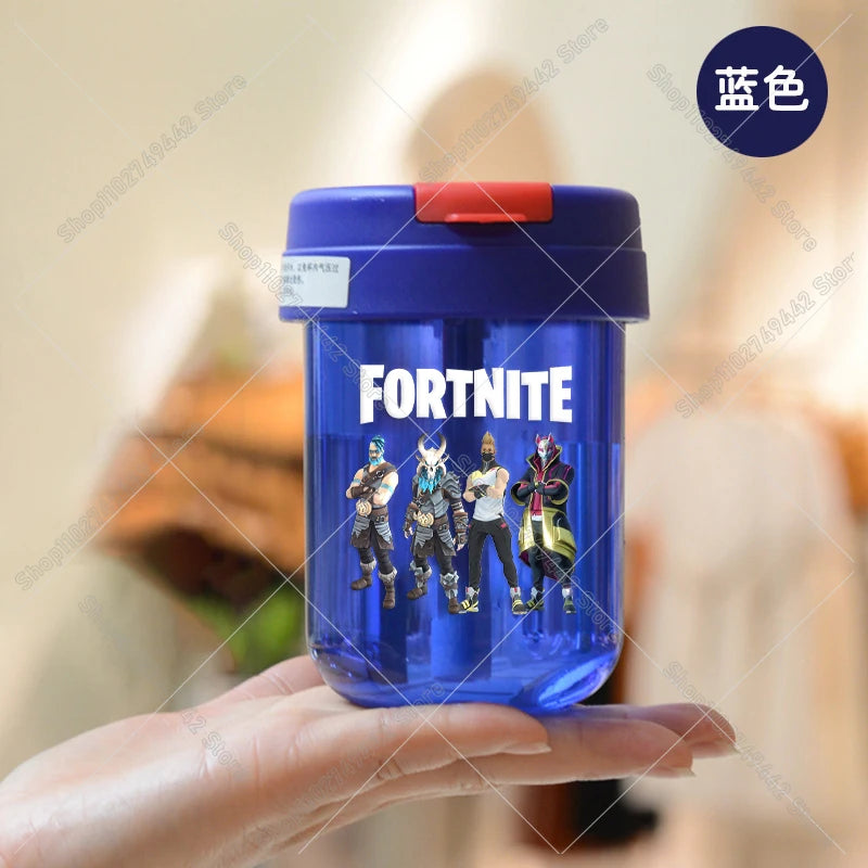 Game Fortnites Mini Straw Cups School Student Plastic Water Bottle Children Leak-proof Coffee Milk Cups Travel Outdoor Office