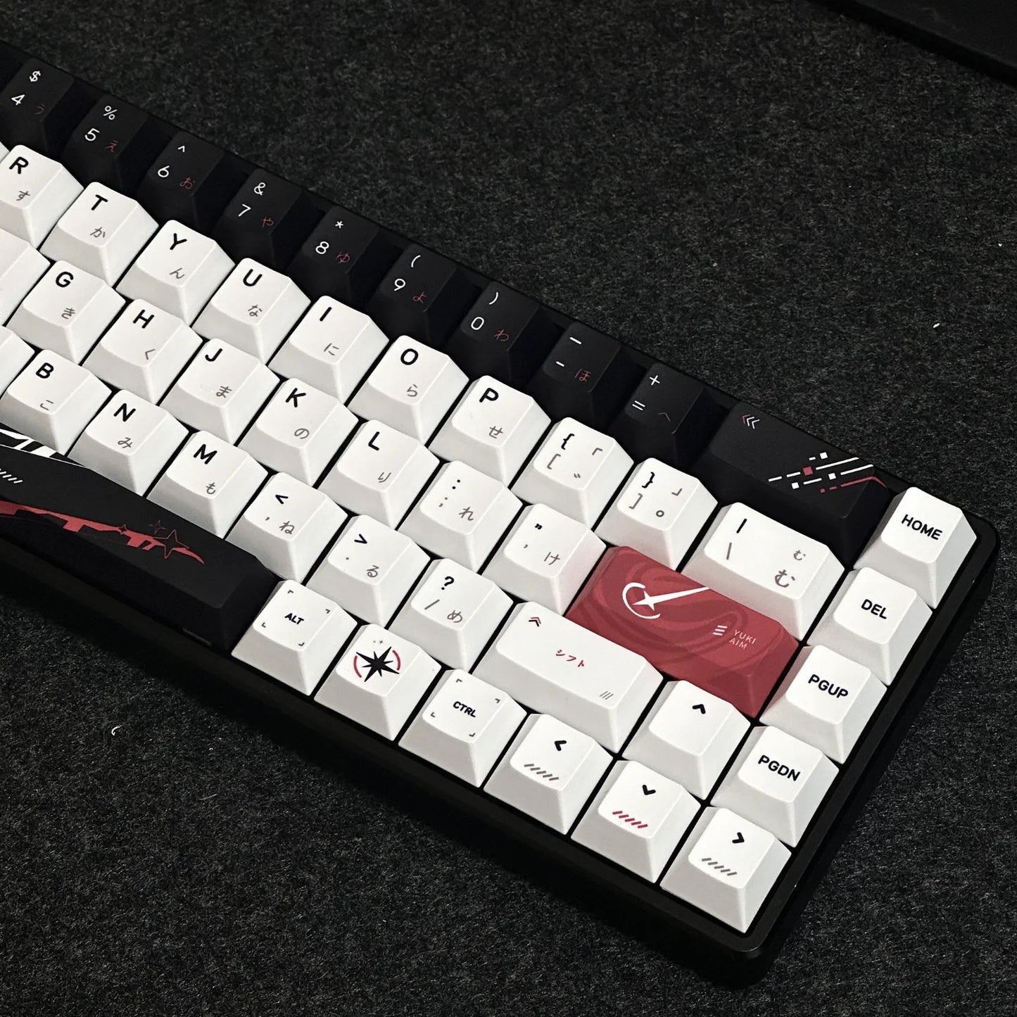 Cherry Personalized Japanese Engraved Keychain PBT 83/126 Key for MX Switch Wooting60 Mechanical Keyboard