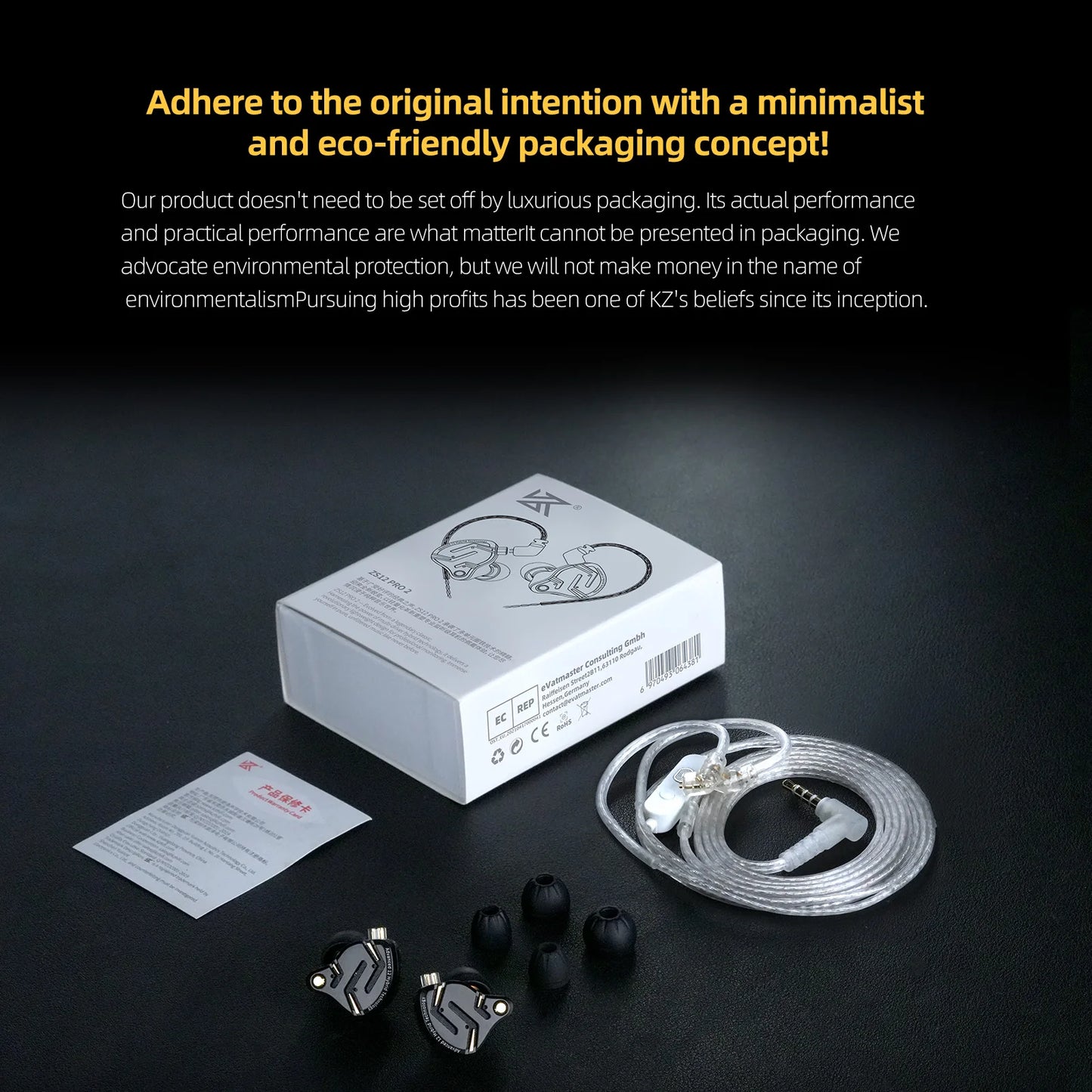 KZ ZS12 PRO 2 Hybrid IEM Earphones – HiFi Bass Wired Gaming Earbuds with Super-Linear Drivers