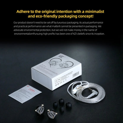 KZ ZS12 PRO 2 Hybrid IEM Earphones – HiFi Bass Wired Gaming Earbuds with Super-Linear Drivers