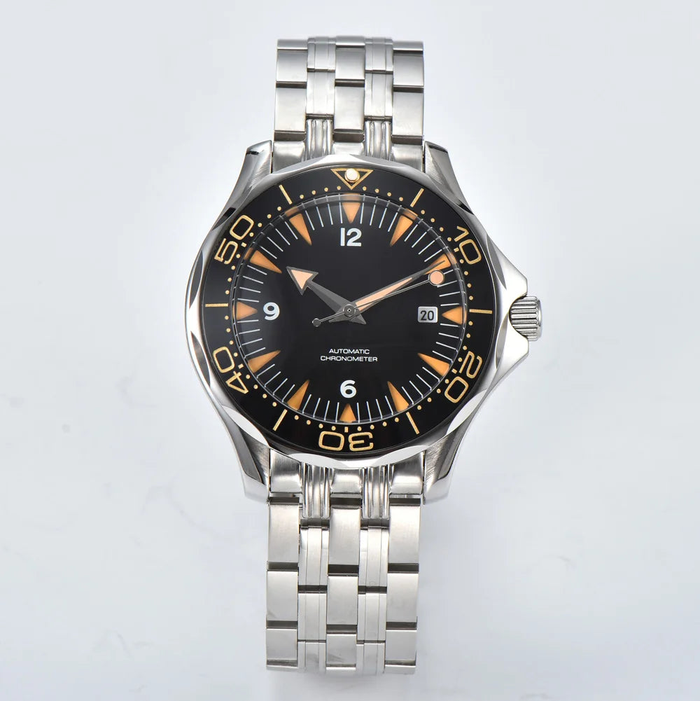 Men's Automatic Mechanical Watch 41mm Stainless Steel Waterproof Case Ceramic Bezel Men's Fashion Business Watch