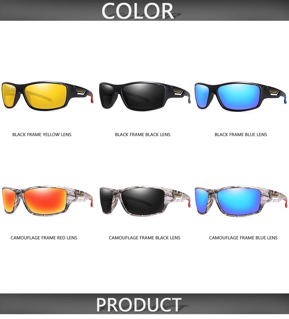 LOISRUBY Camouflage Polarized Cycling Driving Sunglasses Outdoor Tacakle Protection Sports Fishing Running Goggles