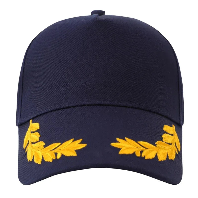 Wheat Stitch Baseball Cap -6-Panel Cotton Sun Hat with Brass Buckle Adjustable Outdoor Fashion Snapback Trendy Unisex Peaked Cap