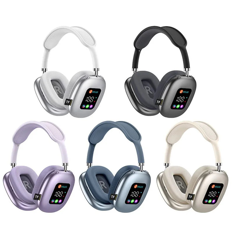 MAX600 Model New Wireless Active Noise Cancelling Headphones Hybrid Wireless Headphone With Touch Control LED Screen 2026 Hot