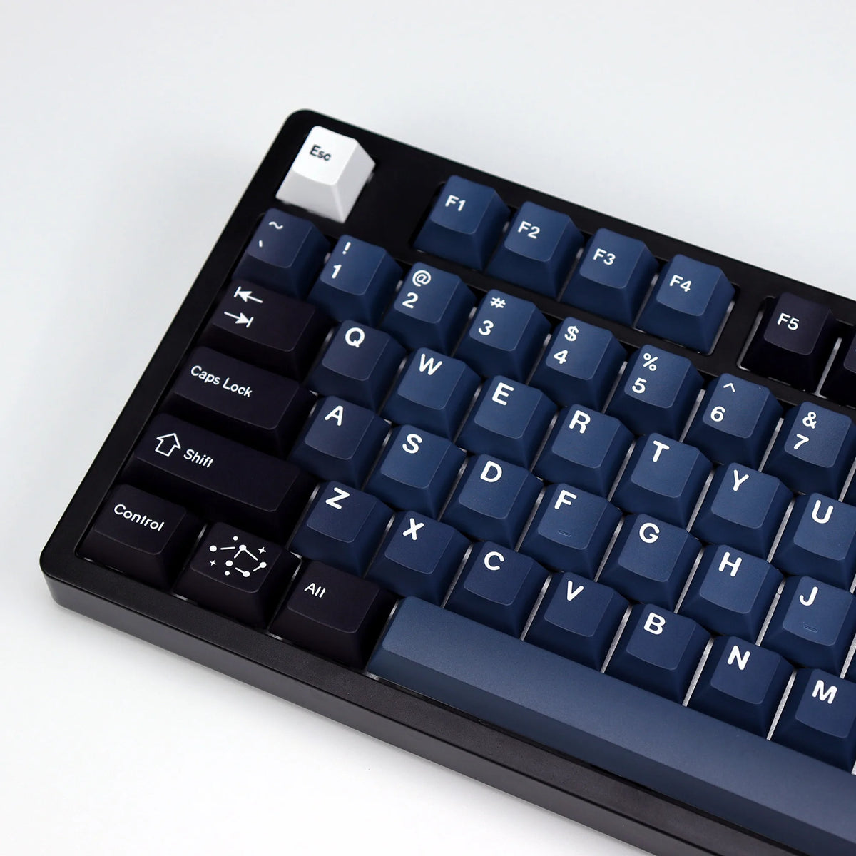 „KBDiy Clone GMK Galaxy“ PBT retro klavišų dangteliai, skirti „Aula 60“ mechaninei klaviatūrai, žaidėjams, su atskirtu tarpo klavišu, „Cherry“ profilio „Alice“ klavišų dangteliai