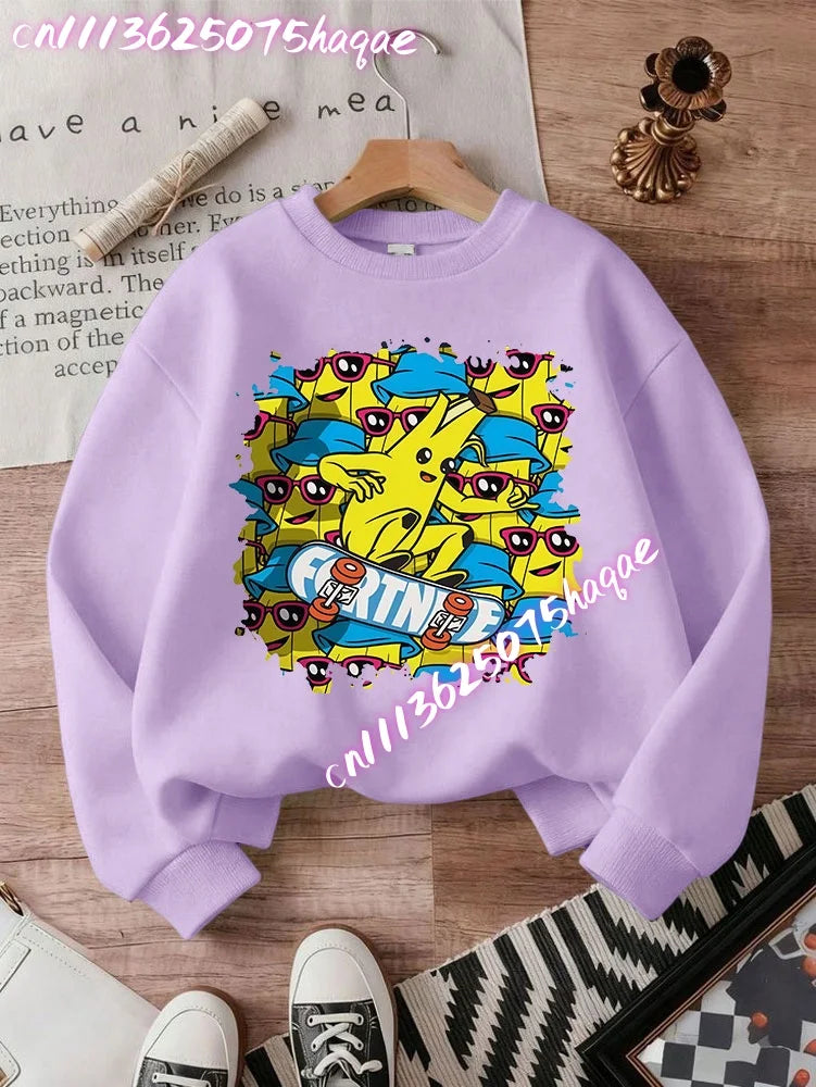 2026 Fortnites Kids Hooded Coats Anime Fortress Night Sweatshirts Game Spring Autumn Hoodies Sportwear Children Clothes Gift