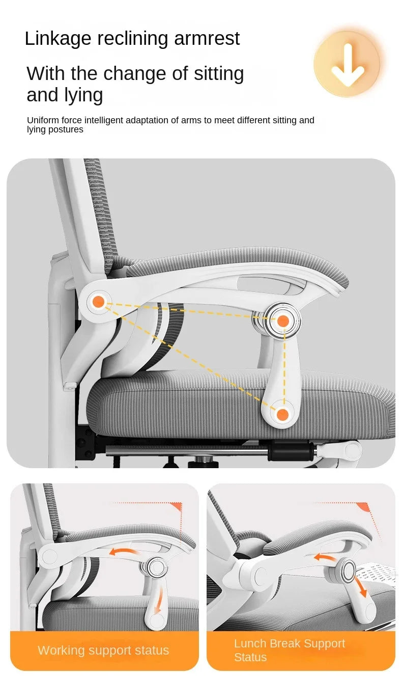 Sedia ergonomica da ufficio in mesh con supporto lombare, sedia da scrivania per computer a schienale alto per adulti, poltrona operativa confortevole per lunghe sessioni