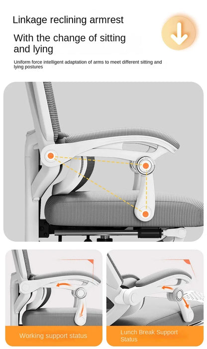 Sedia ergonomica da ufficio in mesh con supporto lombare, sedia da scrivania per computer a schienale alto per adulti, poltrona operativa confortevole per lunghe sessioni