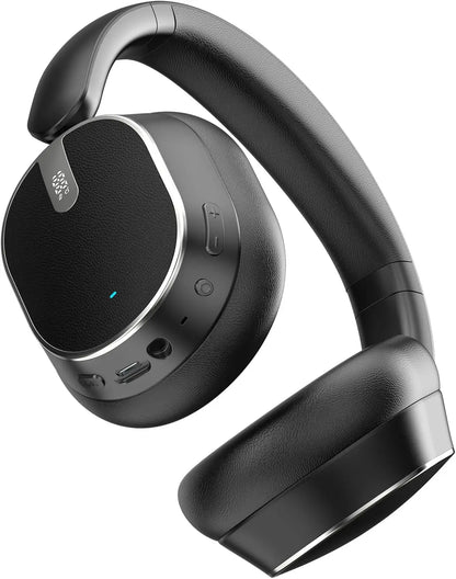 Casque à réduction de bruit active, casque sans fil Bluetooth 6.0 supra-auriculaire ANC, audio haute résolution, autonomie de 50 heures, basses profondes