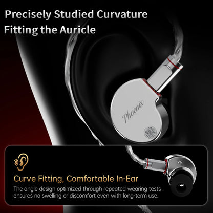 CCA Phoenix HiFi Wired Earphones Metal Alloy In-Ear Headphones with 10mm Dual Magnetic Dynamic Driver for Gaming & Music