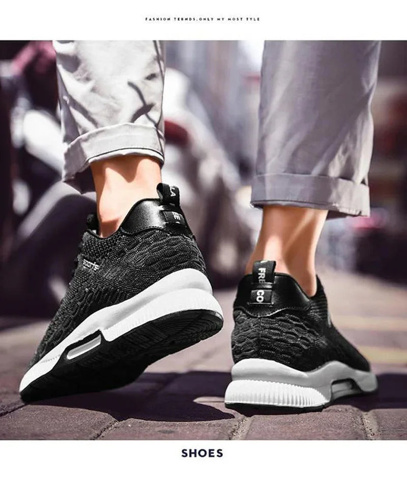 Men's Increase Insole 6CM Sports Casual Height Shoes Size 48 Men's Sneakers Elevator Shoes Hidden Heels Breathable Heightening Shoes