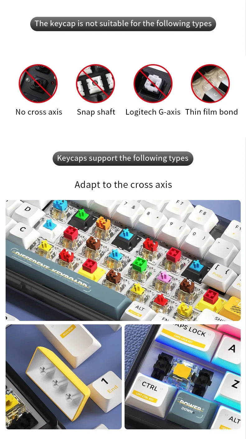 Gradient backlit RGB Gamer Keycaps For Mx Switch Mechanical Keyboard OEM Profile PBT Keycap White Blue ISO Layout Key caps DIY