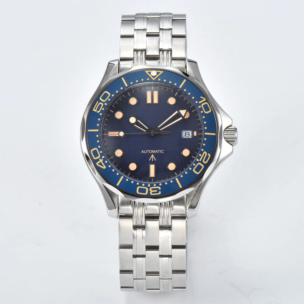 Men's Automatic Mechanical Watch 41mm Stainless Steel Waterproof Case Ceramic Bezel Men's Fashion Business Watch