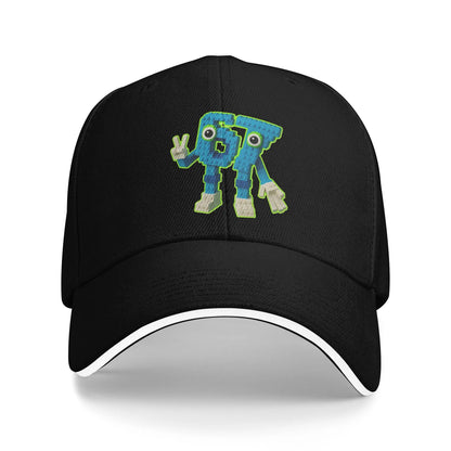 67 Casquette de baseball décontractée avec personnage de mème « Brainrot » – Casquette de camionneur d’été – Casquettes de sport en plein air – Casquettes hip-hop – Casquettes de baseball unisexes