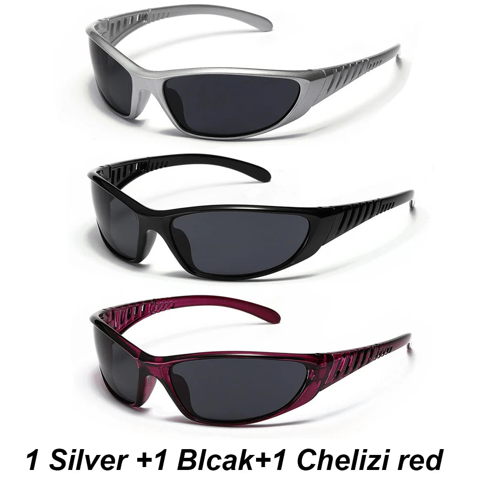 Y2K Silver Sunglasses Color Hollowed Out Future Sense Of Technology Hot Girls Net Red Sunglasses Women Sunglasses Trendy Men