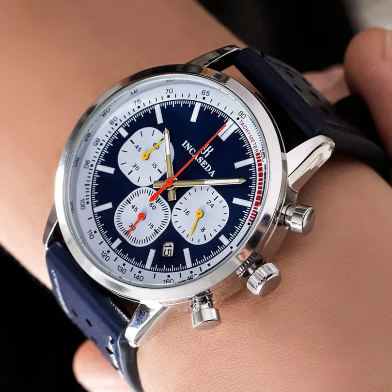 2025 INCASEDA chronograph multifunctional quartz movement men's luxury series ultra bright luminous fashionable quartz watch