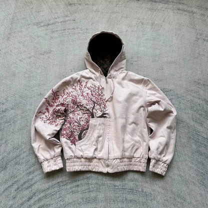 2026 New American Fashion Trend Goth Printed Zipper Hoodie Women Street Hip Hop Punk Rock Sweatshirt Unisex Casual Loose Hoodie