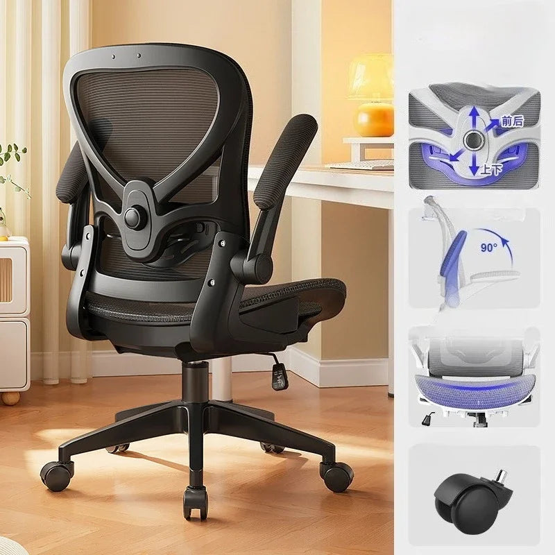 Racing Style Gaming Chair Adjustable Relaxing Chair Recliner 3D Waist Support Mesh Backrest Thick Padding Desk Chair