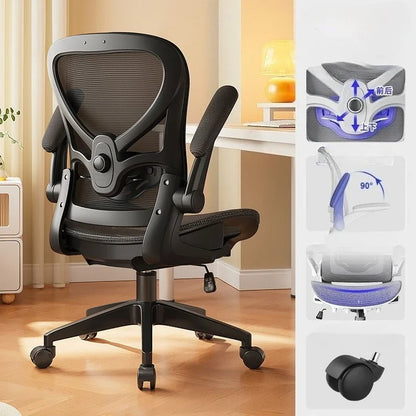 Racing Style Gaming Chair Adjustable Relaxing Chair Recliner 3D Waist Support Mesh Backrest Thick Padding Desk Chair