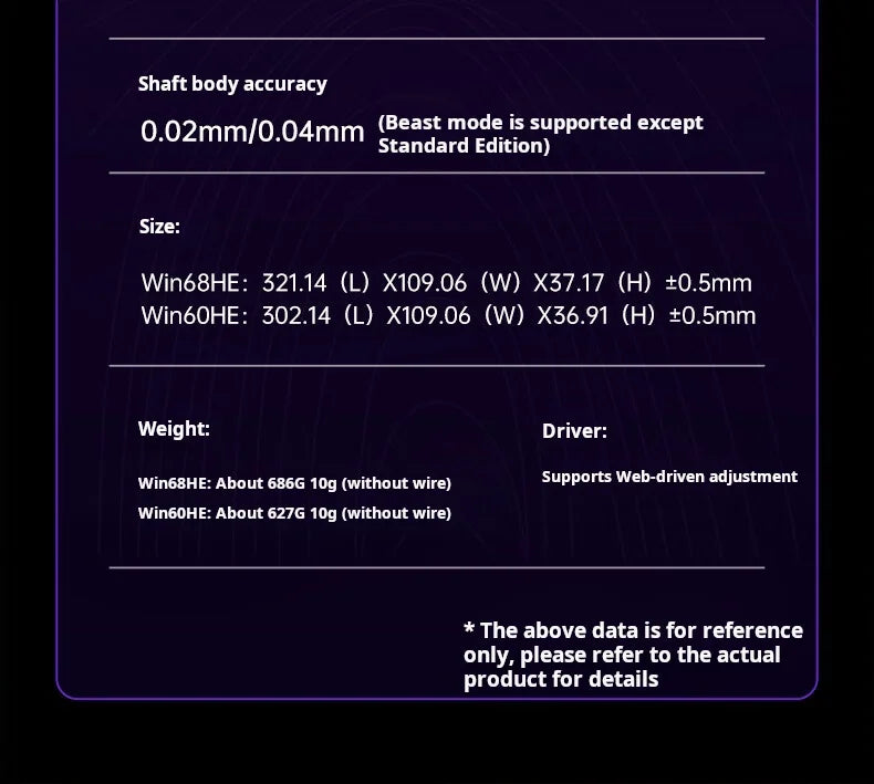 AULA WIN 68 HE Magnetic Axis Keyboard RT Gaming Mechanical Keyboard Wired 8KPolling Rate Full-Key Hot-Swappable