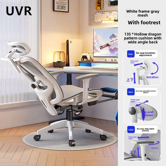 UVR Gaming Computer Chair Ergonomic Office Chair with Adjustable Height, Swivel Design, Mesh Back Support, Comfortable Home & Office Desk Chair