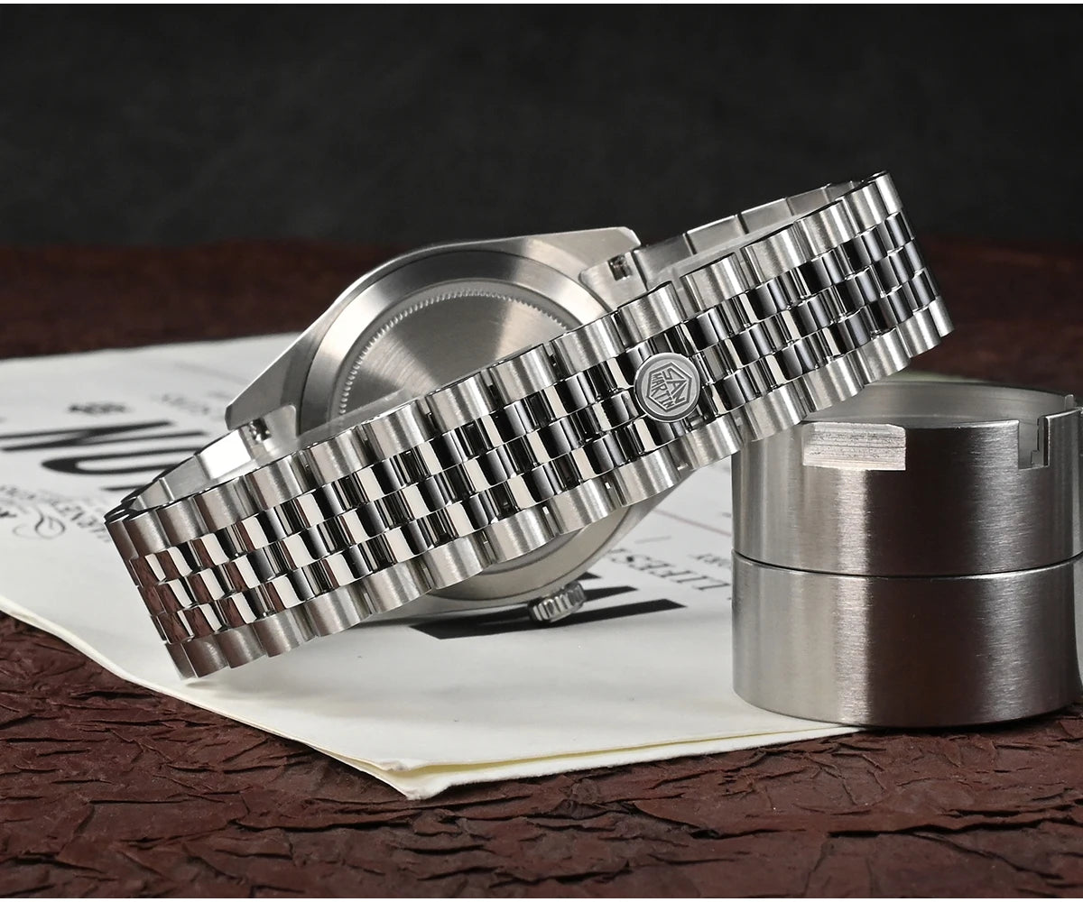 San Martin 38mm Men Sport Watch Fashion Luxury Explore Climbing Automatic Mechanical Sapphire Waterproof 5 Links Bracelet BGW-9