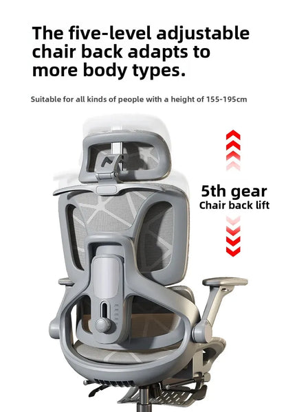Air Titan kontors- och gamingstol i full mesh med ergonomiskt trezonsstöd för ländryggen för skrivbord och studier samt välventilerad design