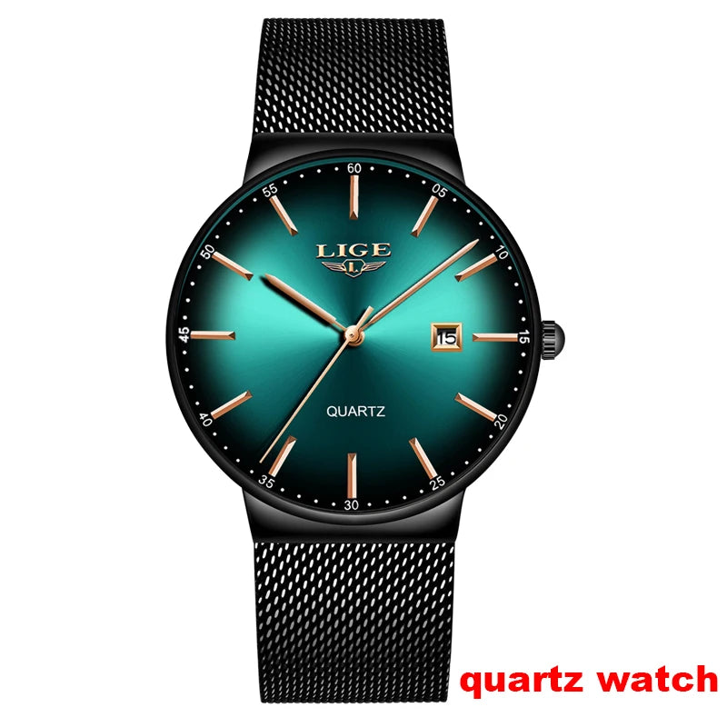 LIGE automatische mechanische polshorloges voor heren – Luxe horloge uit het topsegment met tourbillon, elegant en waterdicht model, ideaal voor op het werk of formele gelegenheden.