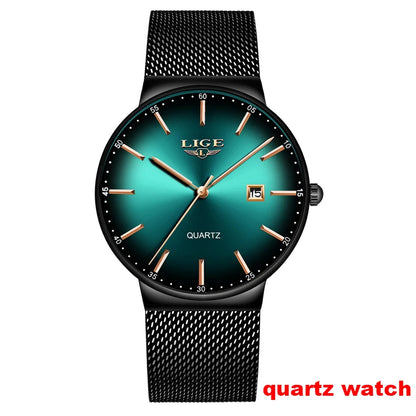 LIGE automatische mechanische polshorloges voor heren – Luxe horloge uit het topsegment met tourbillon, elegant en waterdicht model, ideaal voor op het werk of formele gelegenheden.