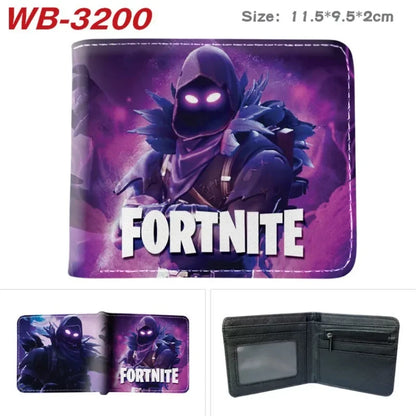 Fortnites Wallets for Kids Anime Fortress Night Wallet Cartoon Card Holder Bag Leather Short Purse Fashion Fold Purses Boys Gift