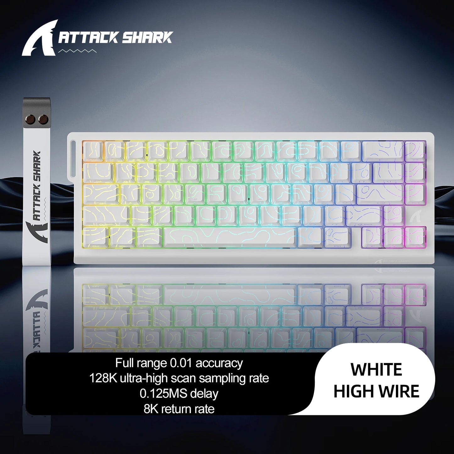 Teclado gaming magnético ATTACK SHARK X68HE X68PRO HE e FREEWOLF F68 com fios F68Pro sem fios para gaming profissional 0.01mm Rapid Trigg