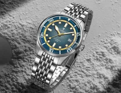 CADISEN Automatic Mechanical Watch Man Silver Business Casual Waterproof Watch Japan MIYOTA 8215 Movement Domed Glass Mens Watch