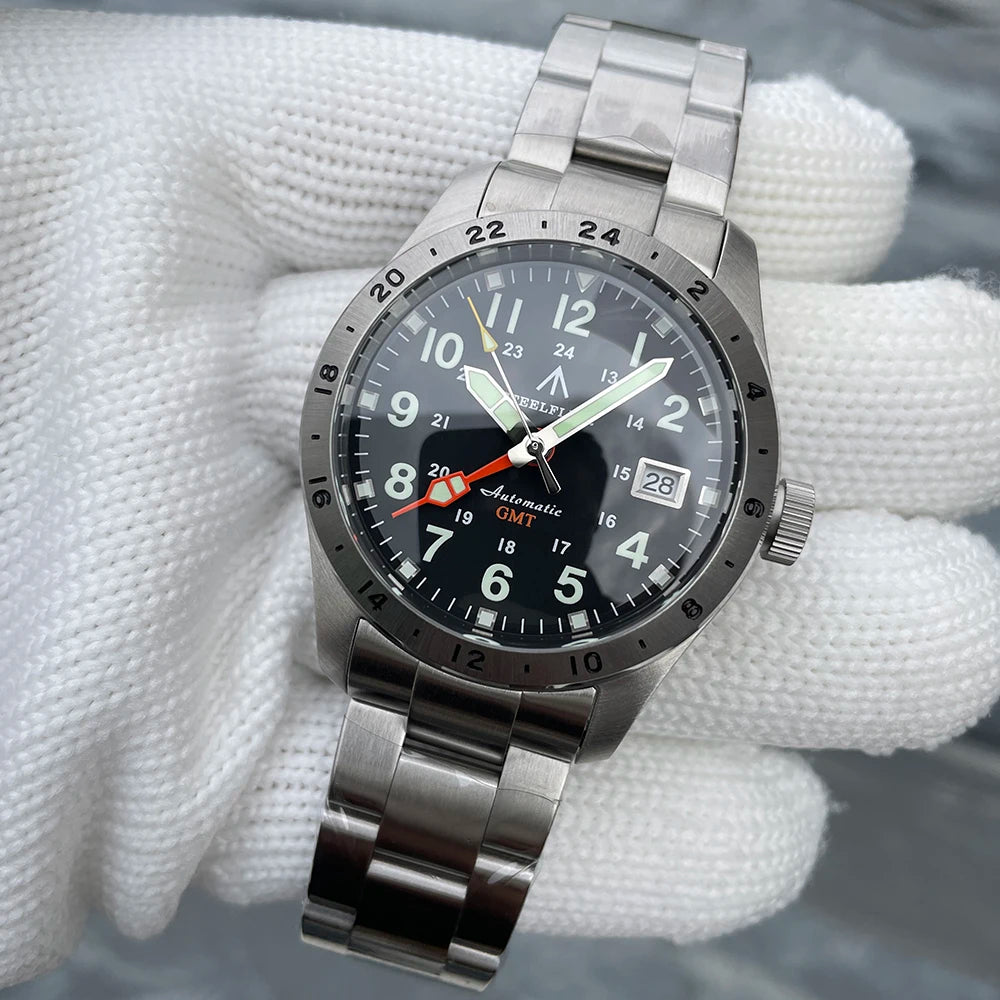 Reloj de pulsera mecánico STEELFLIER Official SF792 GMT con movimiento NH34, luminiscencia Super BGW9 C3, impermeable 200M, reloj de buceo de lujo para hombre