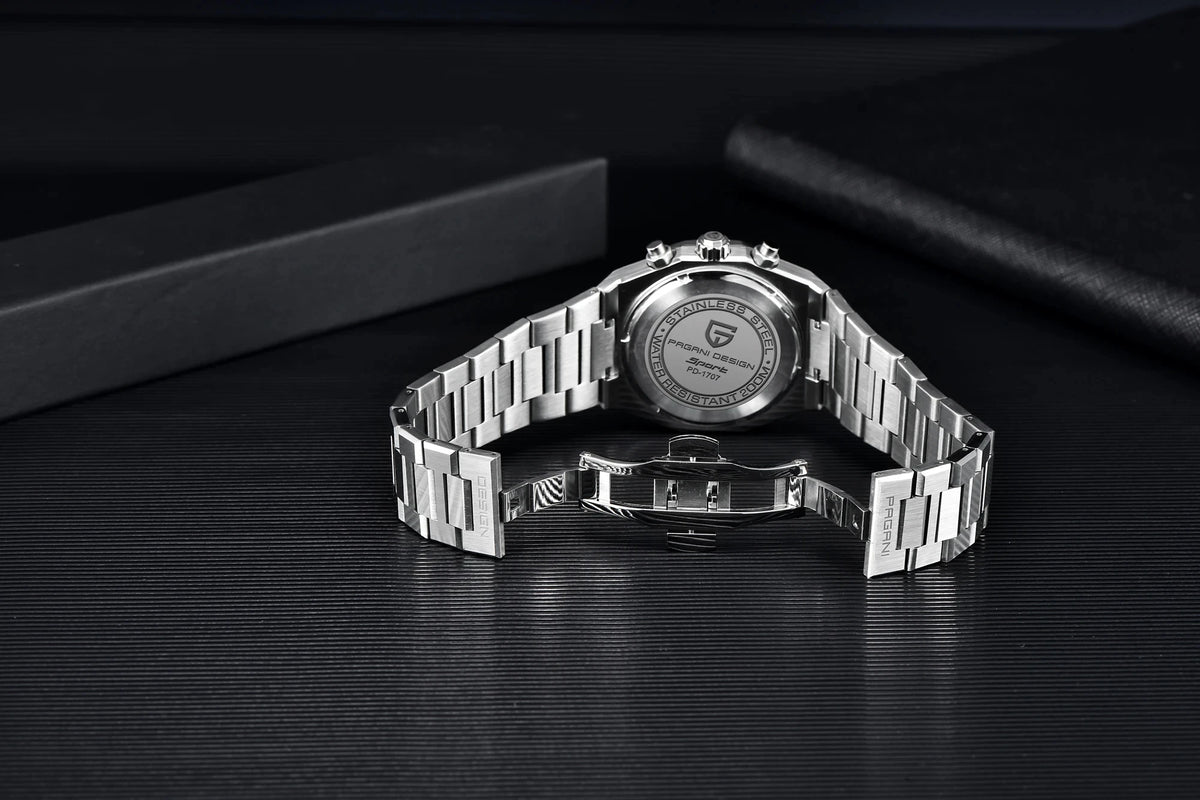 2025 PAGANI DESIGN PD1707 Mens Quartz Wristwatches 40MM Stainless Steel Sapphire Glass Waterproof Luxury Clock Gift Reloj Hombre