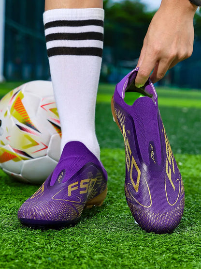 Nouvelles Chaussures de Football pour Hommes Antidérapantes, Crampons de Futsal Intérieur et de Football sur Gazon, Baskets Montantes de Haute Qualité, Meilleures Ventes pour l'Extérieur
