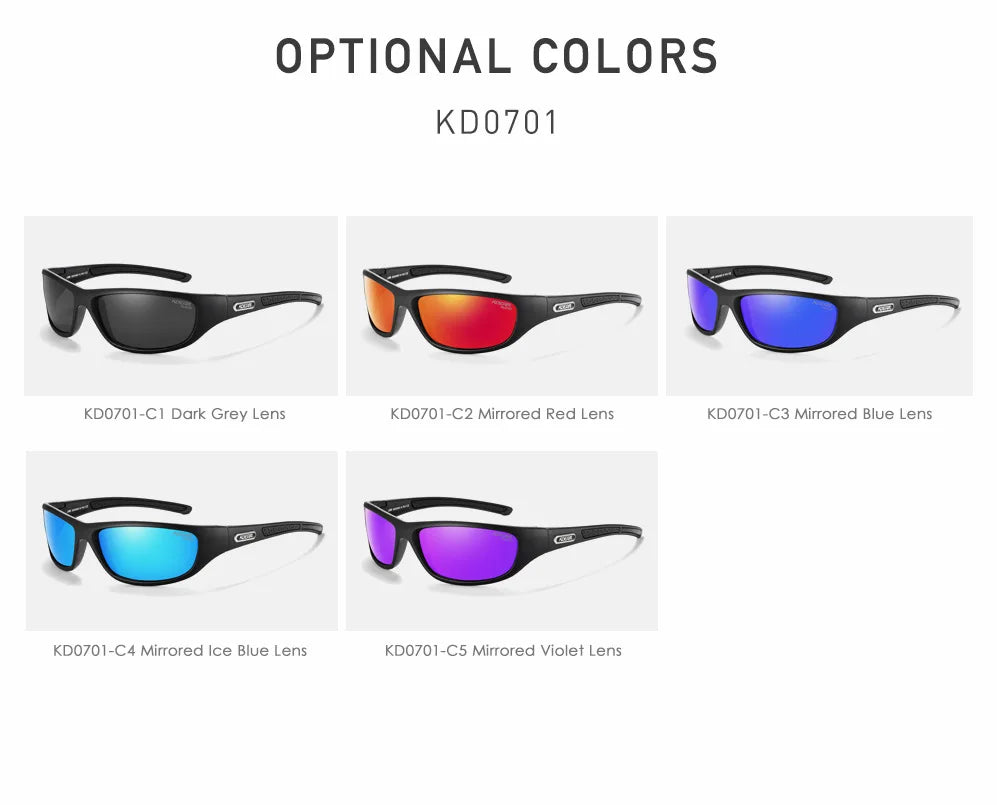 KDEAM Polarized Men's Sunglasses New Goggles Colorful Driving Glasses TR90 Hiking Camping Fishing Outdoor Cycling Gafas De Sol