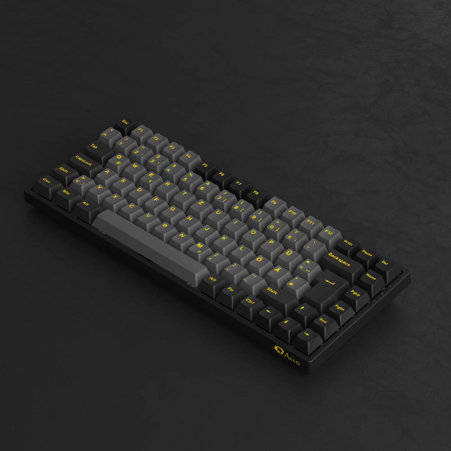Akko 3084B Plus Black & Gold 75% ISO-DE Layout Mechanical Gaming Keyboard Hot-swapple Multi-Modes 2.4GHz /USB Type-C/BT 5.0