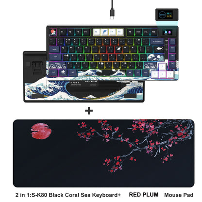 Womier S-K80 75% Keyboard with Color OLED Display Mechanical Gaming Keyboard Hot Swap Keyboard Gasket Mount RGB Custom Keyboard