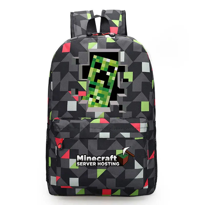 In Stock Minecraft Enderman Creeper Graphic Printed Backpack Large Capacity Lightweight Fashion Casual For Daily Travel Outdoor