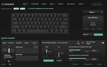 Akko MonsGeek FUN60 PRO&MAX HE Mechanical Keyboard Magnetic Switch 60% Gaming Keyboard Rapid Trigger 8K Custom Keyboard
