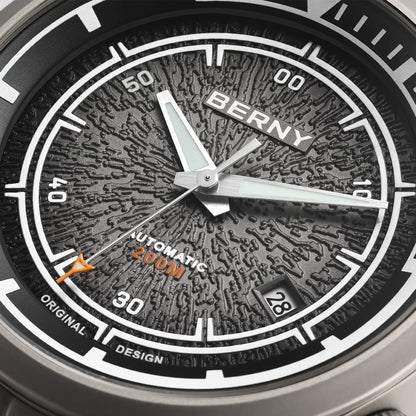 BERNY Automatic Diving Watches for Men Full Titanium Lightweight Super Luminous Mechanical Men's Diver Watch 20ATM Sapphire