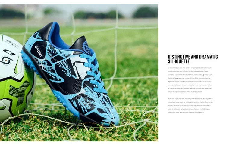Children Soccer Shoes Sports Society Field Boy Football Shoes Futsal Fast Indoor Sneakers Original Ankle Cleats Football Boots