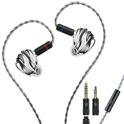 TRN SHELL Hybrid Headphones Triple Dynamic + Planar Driver Wired In-Ear Monitors, Four-Unit Acoustic Architecture HiFi Hybrid Headphones for Audiophile Sound
