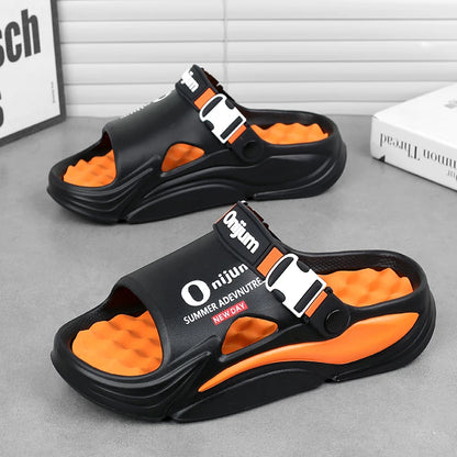Pantoufles de Massage d'été pour hommes, sandales d'extérieur, plage, diapositives d'intérieur confortables, sabots d'eau, chaussures décontractées, pantoufles de maison pour hommes et femmes